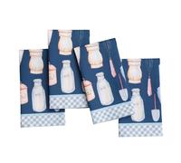 Maison d'Hermine Set di 4 tovaglioli di stoffa, 100% cotone, riutilizzabili, quadrati, lavabili, per cene, feste, matrimoni, ristoranti, Primavera Estate (Let's Bake, 45 cm x 45 cm)