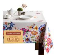Maison d'Hermine Tovaglia rettangolare, 100% cotone, 180 cm x 140 cm, riutilizzabile, per uso quotidiano, per cene, feste in casa, Decorazioni pasquali