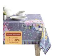 Maison d'Hermine Tovaglia rettangolare, 100% cotone, 180 cm x 140 cm, riutilizzabile, per uso quotidiano, per cene, feste in casa, Decorazioni pasquali