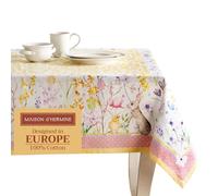 Maison d'Hermine Tovaglia rettangolare, 100% cotone, 220 cm x 160 cm, riutilizzabile, per uso quotidiano, per cene, feste in casa, Primavera Estate (Easter Zest)