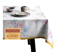 Maison d'Hermine Tovaglia rettangolare, 100% cotone, 220 cm x 160 cm, riutilizzabile, per uso quotidiano, per cene, feste in casa, Regali per la festa della mamma