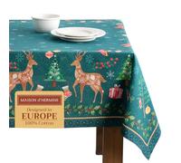 Maison d'Hermine, Tovaglia rettangolare in 100% cotone, per sala da pranzo, casa, hotel, feste e matrimoni, regalo per la festa della mamma (Hygge Christmas, 140 x 230 cm)