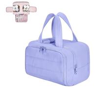 Maison Ginza Cloud Carry Bag, 4-In-1 Puffy Multi-Functional Toiletry Bag, Multifunctional Bag Wide-Mouth and Opening Upright Storage, Dry and Wet Separation, For Essentials, Toiletries (Viola)