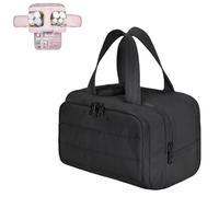 Maison Ginza Cloud Carry Bag, 4-In-1 Puffy Multi-Functional Toiletry Bag, Multifunctional Bag Wide-Mouth and Opening Upright Storage, Dry and Wet Separation, For Essentials, Toiletries (Nero)