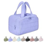 Maison Ginza Cloud Carry Bag, Convely Toiletry Bag, Dry and Wet Separation, 4 Major Partitions, Large Capacity Waterproof Travel Cosmetic Bag (Purple)