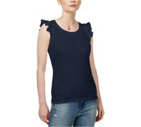 Maison Jules Maglietta Base A Maniche Fluttuanti Per Donna, Blu, X-Large