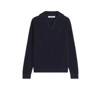 Maison Kitsuné - Fox Head Cotton Ribbed Polo Jumper - - Knitwear - Uomo - Blu - M