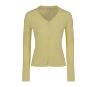 Maison Kitsuné - Baby Fox Fine Rib Cardigan - -Knitwear -Donna -Giallo -S