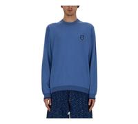 Maison Kitsuné - Bold Fox Head Patch Regular Jumper - -Knitwear -Uomo -Blu -L