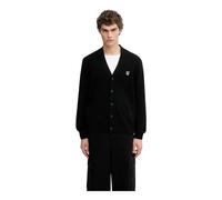 Maison Kitsuné - Cardigan in Lambswool con Testa di Volpe - - Knitwear - Uomo - Nero - L