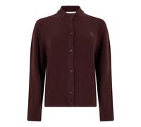 Maison Kitsuné - Cardigan in Lana con Logo - - Knitwear - Donna - Marrone - S