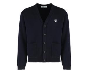 Maison Kitsuné - Cardigan in lana - -Knitwear -Uomo -Blu -M