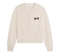 Maison Kitsuné - Cardigan Regular Double Fox Head - - Knitwear - Donna - Beige - L