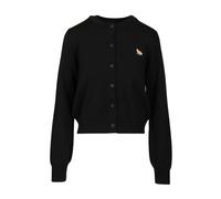 Maison Kitsuné - Cardigan Regular in Merino Baby Fox - - Knitwear - Donna - Nero - S