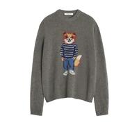 Maison Kitsuné - Dressed Fox Embroidered Sweater - - Knitwear - Uomo - Grigio - M