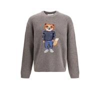 Maison Kitsuné - Dressed Fox Intarsia Wool Jumper - - Knitwear - Uomo - Grigio - M