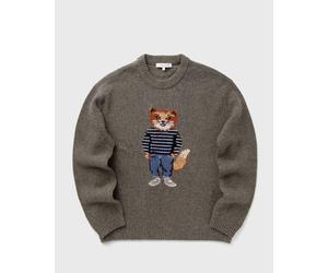 Maison Kitsune DRESSED FOX INTARSIA WOOL JUMPER men Pullovers grey in taglia:M