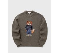 Maison Kitsune DRESSED FOX INTARSIA WOOL JUMPER men Pullovers grey in taglia:XL