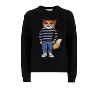 Maison Kitsuné - Dressed Fox Sweater - - Knitwear - Donna - Nero - S