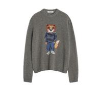 Maison Kitsuné - Dressed Fox Sweater - - Knitwear - Uomo - Grigio - L