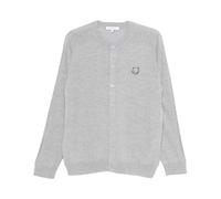 Maison Kitsuné - Fox Head Fine Merino Cardigan - -Knitwear -Uomo -Grigio -L