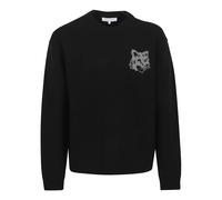 Maison Kitsuné - Fox Head Intarsia Merino Jumper - - Knitwear - Uomo - Nero - L