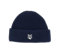 Maison Kitsuné - Fox Head Large Beanie - - Accessories - Uomo - Blu - ONE SIZE