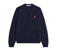 Maison Kitsuné - Fox Head Merino Regular Cardigan - -Knitwear -Uomo -Blu -XL