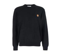 Maison Kitsuné - Fox Head Wool Crewneck Sweater - - Knitwear - Uomo - Nero - S