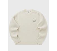 Maison Kitsune FOX HEAD WOOL RIBBED JUMPER men Pullovers beige in taglia:M