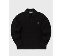 Maison Kitsune FOX HEAD WOOL RIBBED POLO JUMPER men black in taglia:M