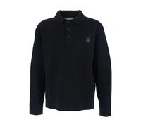 Maison Kitsuné - Fox Head Wool Ribbed Polo Sweater - - Knitwear - Uomo - Nero - L