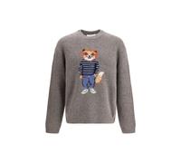 Maison Kitsuné Gray Wool Sweatshirt - M
