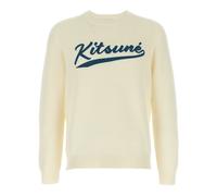 Maison Kitsuné - Kitsune Varsity Sweater - -Knitwear -Uomo -Bianco -L