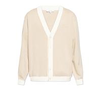 Maison Kitsuné, ,Knitwear ,Uomo ,Beige ,S Contrasted Cotton Comfort Cardigan