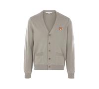 Maison Kitsuné, ,Knitwear ,Uomo ,Grigio ,L Fox-head Cardigan