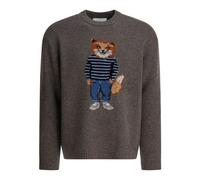 Maison Kitsuné, ,Knitwear ,Uomo ,Grigio ,M Knitwear