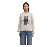 Maison Kitsuné, ,Knitwear ,Donna ,Bianco ,M Dressed Fox Intarsia Jumper