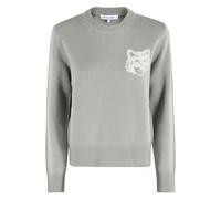 Maison Kitsuné - Maglione Girocollo - - Knitwear - Donna - Verde - M