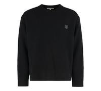 Maison Kitsuné - Maglione in Lana a Coste - -Knitwear -Uomo -Nero -M