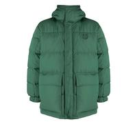 Maison Kitsuné - Piumino con cappuccio in nylon con patch con testa di volpe tono su tono - - Jackets - Uomo - Verde - M