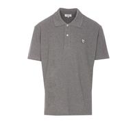 Maison Kitsuné - Polo Grigia con Patch Logo - - Tops - Uomo - Grigio - L