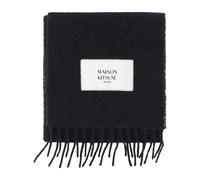 Maison Kitsuné - Sciarpa con Logo e Frange - - Accessories - Uomo - Nero - ONE SIZE