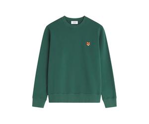 Maison Kitsuné - Sudadera con logotipo bordado - - Sweatshirts & Hoodies - Uomo - Verde - S