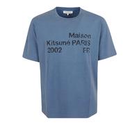 Maison Kitsuné, ,Tops ,Uomo ,Blu ,L 2002 Faded Comfort Tee-Shirt