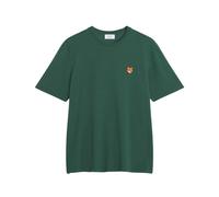 Maison Kitsuné, ,Tops ,Uomo ,Verde ,L Camiseta con logotipo bordado
