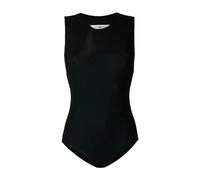 Maison Margiela - Body Nero Senza Maniche in Maglia Elasticizzata - - Tops - Donna - Nero - M
