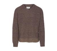 Maison Margiela - Maglione a coste con logo Four-Stitch - - Knitwear - Uomo - Marrone - XL