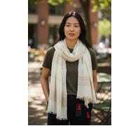 MAISON SCOTCH Sciarpa Da Donna Taglia Unica Ecru Cotone Combinato Leggero