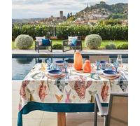 Maison Sucre'e Korin Tovaglia Antimacchia Stampata cm. 155 x 315, Tabasco, CM. 155 x 315